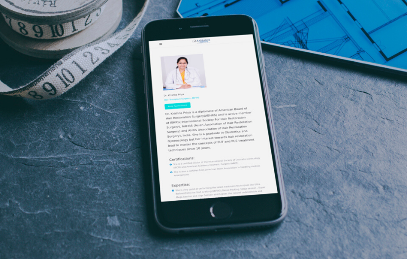 Digital Marketing for Radiance Hair transplant screenshot 1